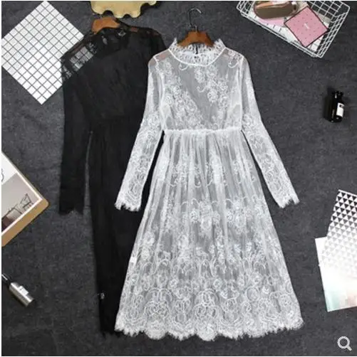 White Summer Dress Women Long Sleeve Perspective Lace Dress Robe Femme Bottom Maxi Sexy Dress Vestidos Long Party Dresses LJ726
White Summer Dress Women Long Sleeve Perspective Lace Dress Robe Femme Bottom Maxi Sexy Dress Vestidos Long Party Dresses LJ726