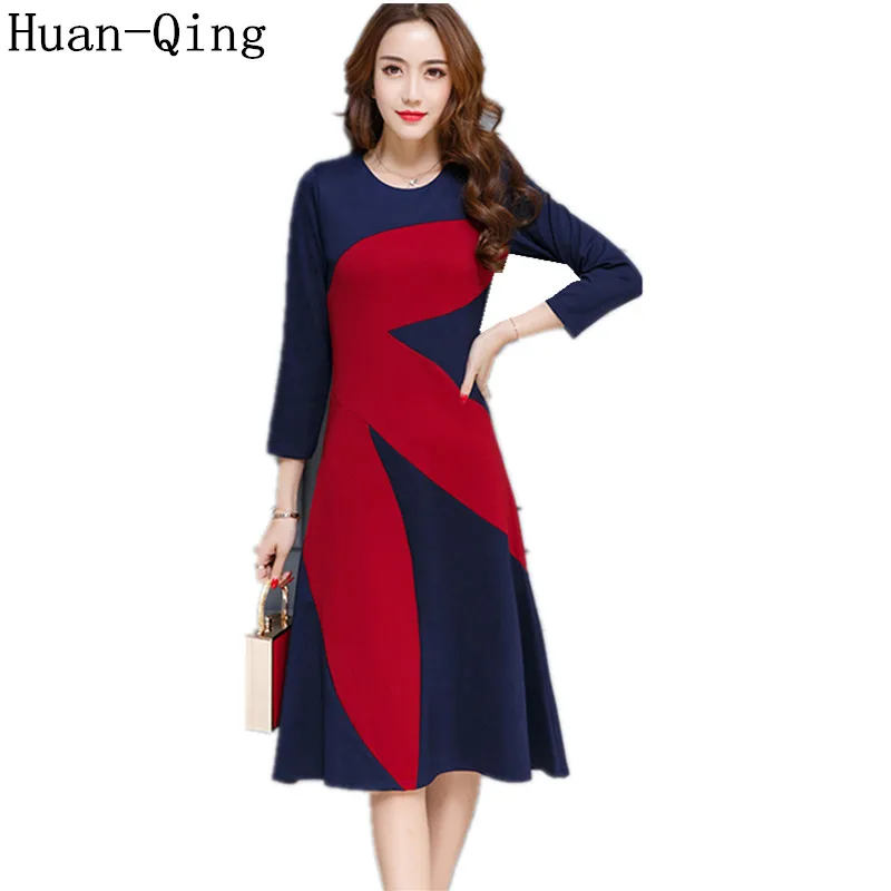 2017 Spring Summer New Hit Color European Style Patchwork Dress Vintage O-Neck Party Dress Robe Femme Office Dress Plus Size XXL
2017 Spring Summer New Hit Color European Style Patchwork Dress Vintage O-Neck Party Dress Robe Femme Office Dress Plus Size XXL