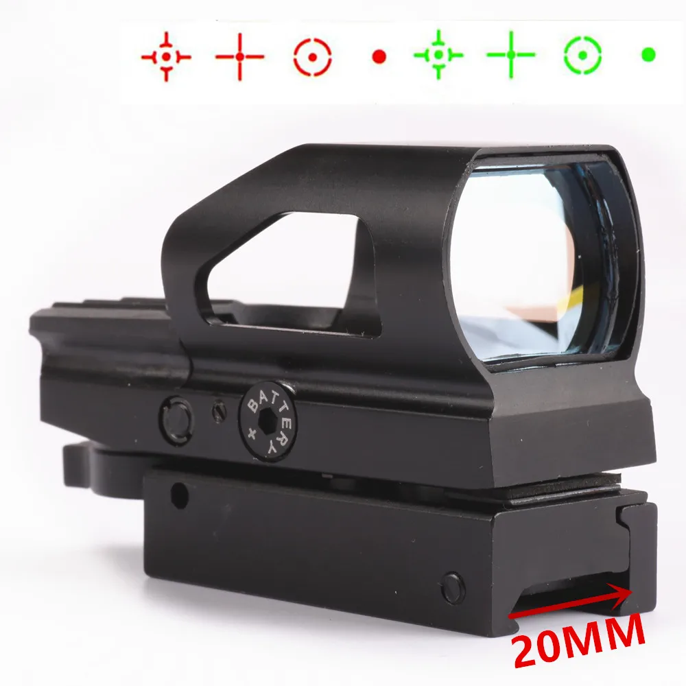 Tactical Holographic 4 Reticle Red Dot Laser Sight Green Red Dot Sight Touch-tone Metal Scope Weaver 20mm Picatinny Rail Mount
Tactical Holographic 4 Reticle Red Dot Laser Sight Green Red Dot Sight Touch-tone Metal Scope Weaver 20mm Picatinny Rail Mount