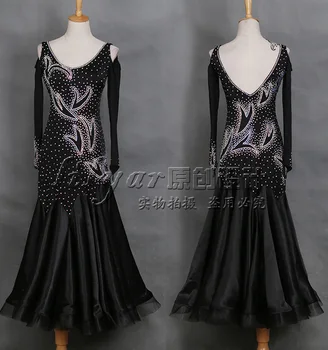 New Modern Skirt Show Dress Competition Dress National Standard Dance Show Dress Black Fishtail V-collar
New Modern Skirt Show Dress Competition Dress National Standard Dance Show Dress Black Fishtail V-collar