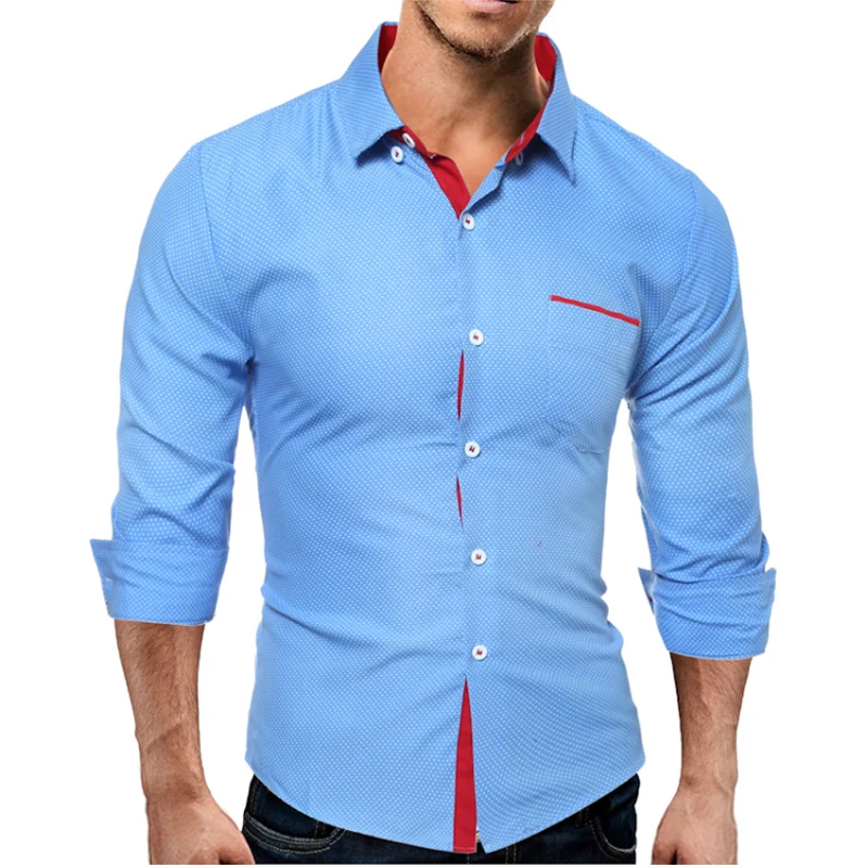 Brand 2018 Fashion Male Shirt Long-Sleeves Tops Polka Dot Casual Shirt Cotton Mens Dress Shirts Slim Men Shirt Large Size 4XL
Brand 2018 Fashion Male Shirt Long-Sleeves Tops Polka Dot Casual Shirt Cotton Mens Dress Shirts Slim Men Shirt Large Size 4XL