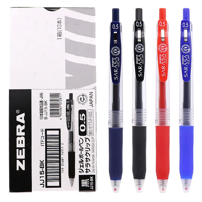 10PCS /SET ZEBRA JJ15 SARASA 0.5mm Press Gel Pens Red Black Blue Ink Pen School Office student Exam Writing Stationery Supply
10PCS /SET ZEBRA JJ15 SARASA 0.5mm Press Gel Pens Red Black Blue Ink Pen School Office student Exam Writing Stationery Supply