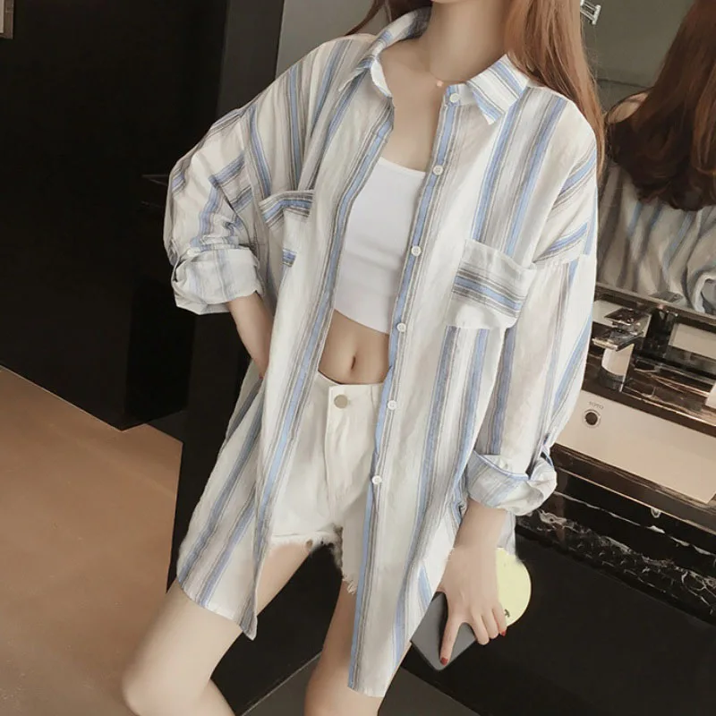 New Striped Blouse Women Blusas Loose Slim Fit Long Sleeve Women's Shirts Fashion Top All Match For Women's Blouses
New Striped Blouse Women Blusas Loose Slim Fit Long Sleeve Women's Shirts Fashion Top All Match For Women's Blouses