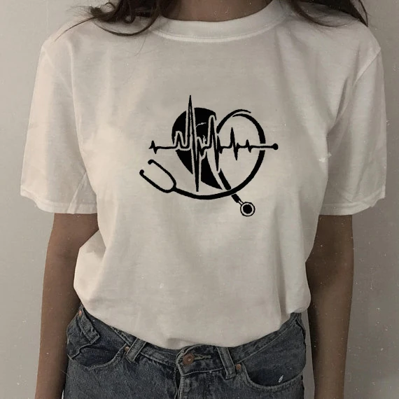 Nurse Life with Heart Nurse Life Design Summer High Quality Funny Cotton T-Shirt Graphic Tops Cute Graphic Tees for Women
Nurse Life with Heart Nurse Life Design Summer High Quality Funny Cotton T-Shirt Graphic Tops Cute Graphic Tees for Women
