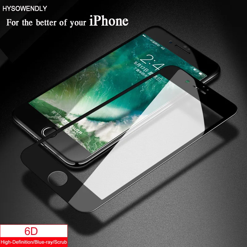 HYSOWENDLY 6D Full Coverage Blu-ray Screen protector For iPhone X XR XS Max 9H Hardness Phone Glass For iPhone 6 6Plus 7 8 Plus
HYSOWENDLY 6D Full Coverage Blu-ray Screen protector For iPhone X XR XS Max 9H Hardness Phone Glass For iPhone 6 6Plus 7 8 Plus