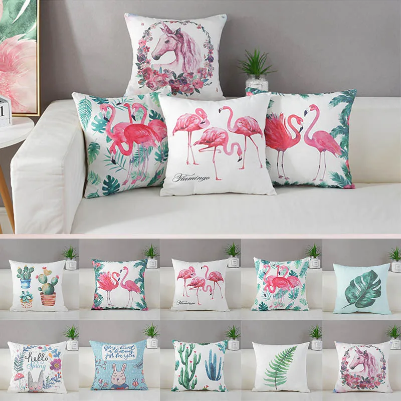 Cotton Linen Pillow Cover Home Textile Home Accessories 45*45CM Pillowcases Flamingo Pattern
Cotton Linen Pillow Cover Home Textile Home Accessories 45*45CM Pillowcases Flamingo Pattern