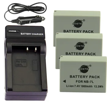 DSTE 3pcs NB7L NB-7L Battery with US Plug Charger and Car Adapter for Canon G10 G11 G12 SX30 IS Camera
DSTE 3pcs NB7L NB-7L Battery with US Plug Charger and Car Adapter for Canon G10 G11 G12 SX30 IS Camera