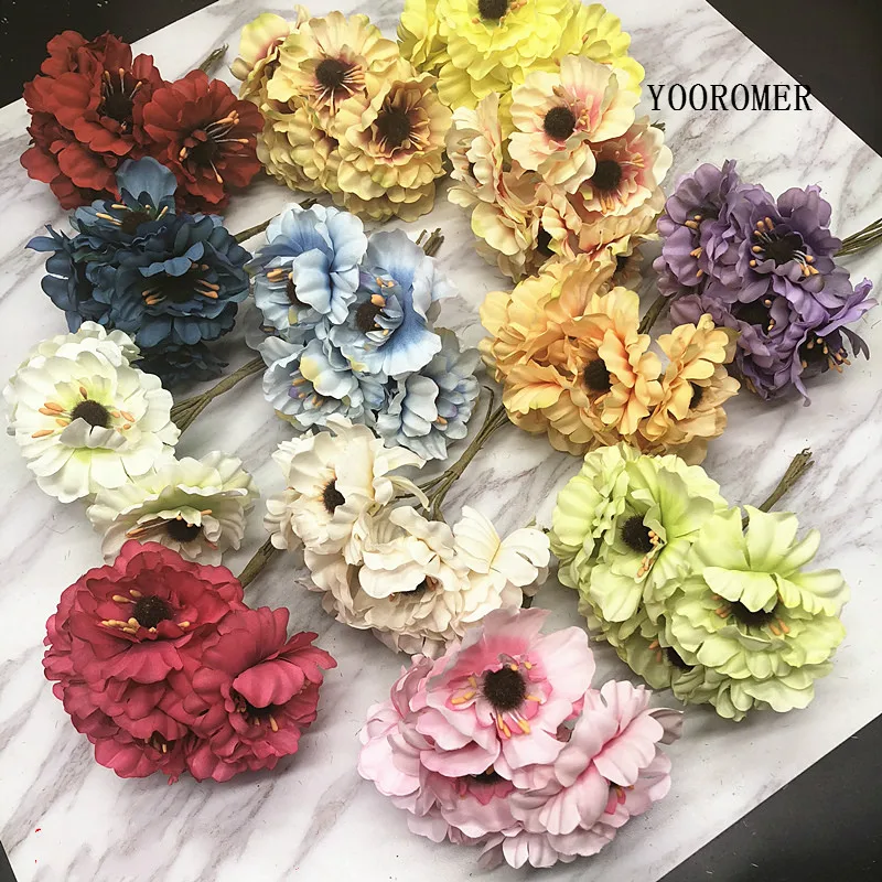 YOOROMER Artificial Flowers Peony for Wedding Decoration 5 Heads Peonies Fake Flowers Home Decor Silk Hydrangeas Cheap Flower
YOOROMER Artificial Flowers Peony for Wedding Decoration 5 Heads Peonies Fake Flowers Home Decor Silk Hydrangeas Cheap Flower