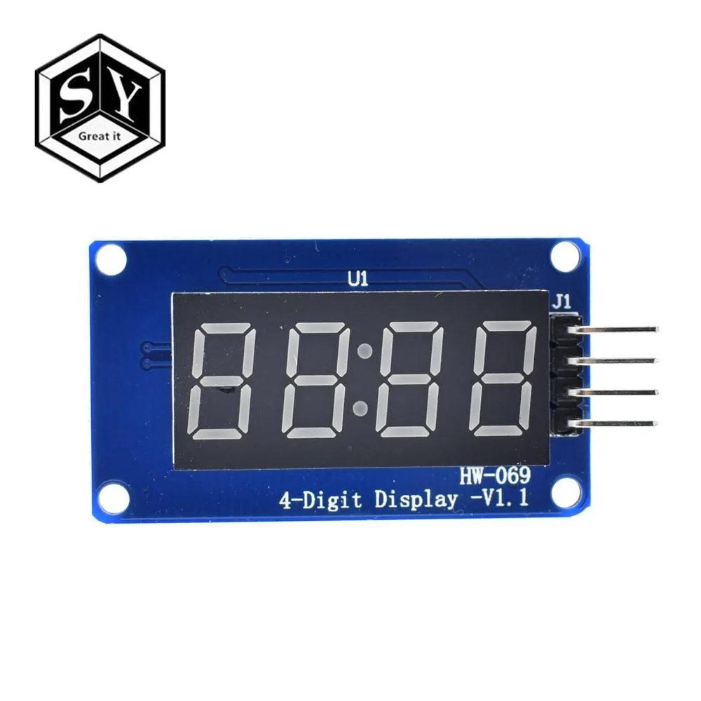 1PCS TM1637 4 Bits Digital LED Display Module For arduino 7 Segment 0.36Inch Clock RED Anode Tube Four Serial Driver Board Pack
1PCS TM1637 4 Bits Digital LED Display Module For arduino 7 Segment 0.36Inch Clock RED Anode Tube Four Serial Driver Board Pack