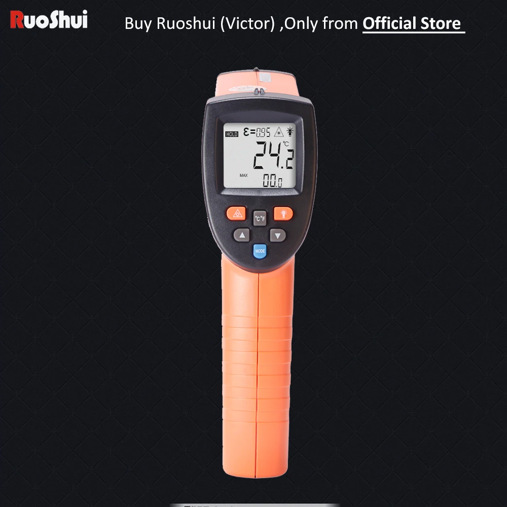 Ruoshui 310C 1650 Degree Digital Infrared ir Thermometer Household Kitchen Temperature Measuring Tool Handheld Termometro laser
Ruoshui 310C 1650 Degree Digital Infrared ir Thermometer Household Kitchen Temperature Measuring Tool Handheld Termometro laser