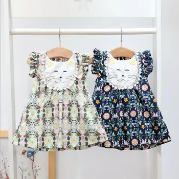 Baby Infant Girls Cartoon Cat Embroidery Floral Cotton Summer Princess Dress Girl Kids Cute Fashion Dresses Clothes Vestidos
Baby Infant Girls Cartoon Cat Embroidery Floral Cotton Summer Princess Dress Girl Kids Cute Fashion Dresses Clothes Vestidos