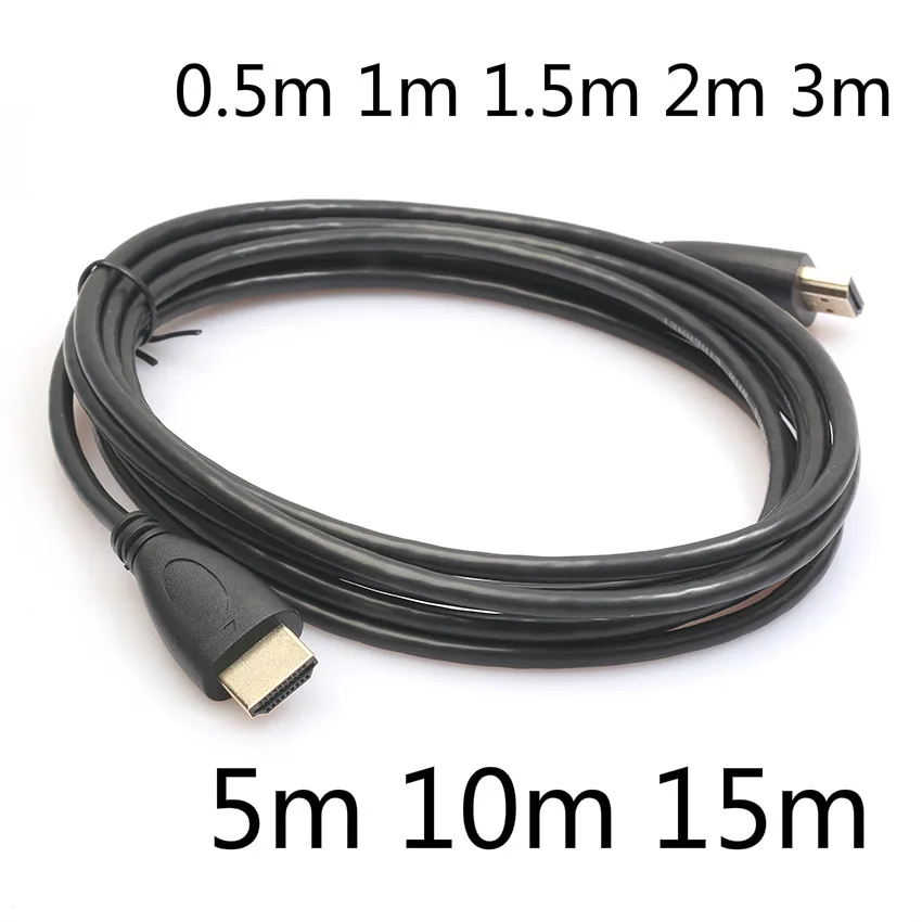 HDMI-совместимый кабель 100 шт. длинный штекер-штекер позолоченный HD tv 1 4 в 1080P 3D для PS3