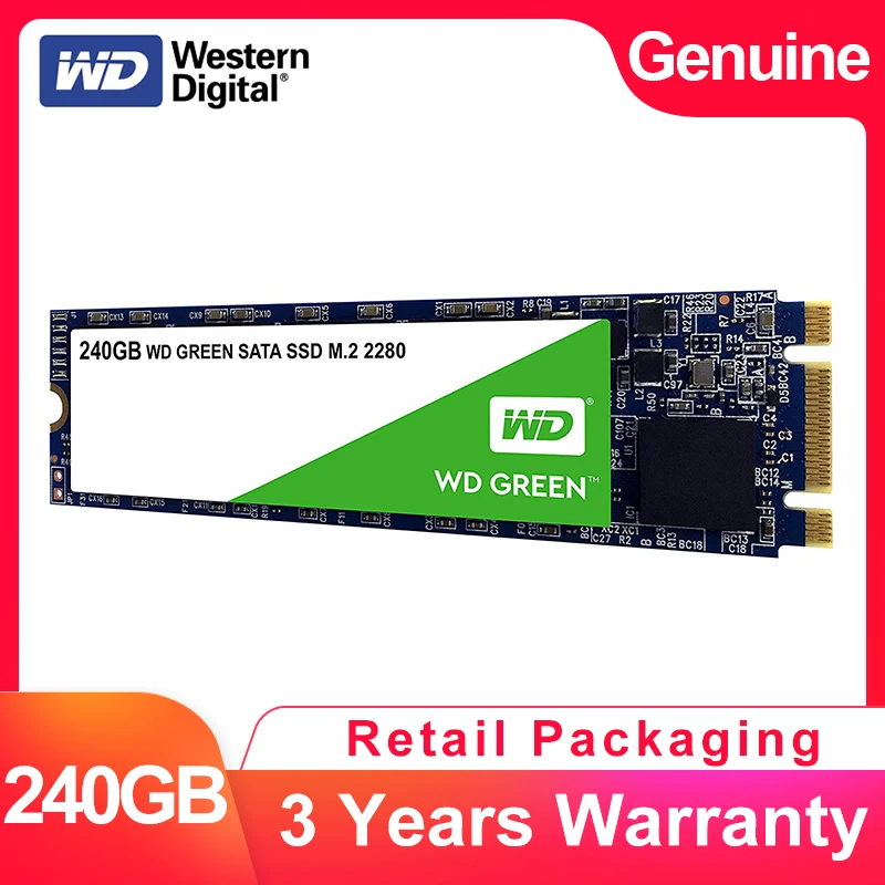 WESTERN DIGITAL WD GREEN SSD 240GB Internal SATA3.0 M.2 2280 NGFF Solid State Drive Hard Disk For Laptop NoteBook PC WDS240G2G0B
WESTERN DIGITAL WD GREEN SSD 240GB Internal SATA3.0 M.2 2280 NGFF Solid State Drive Hard Disk For Laptop NoteBook PC WDS240G2G0B