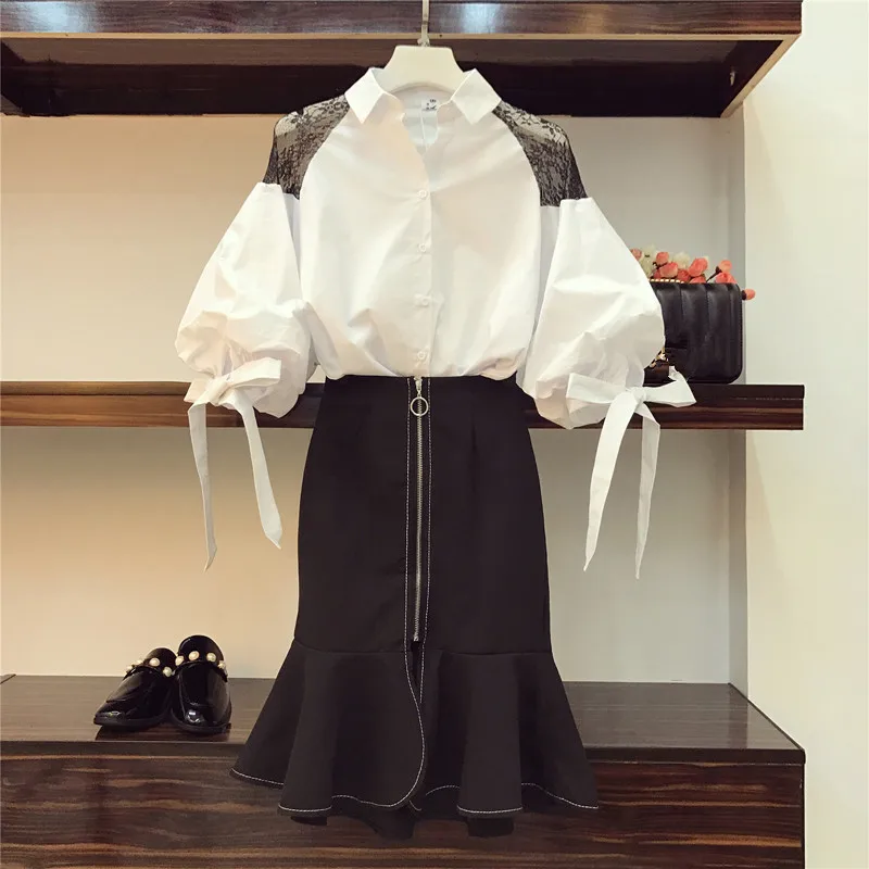 2019 Women 2 Piece Suits Work OL Set Elegant White V-neck blouse Top + High Waist suede Bodycon pencil Skirt
2019 Women 2 Piece Suits Work OL Set Elegant White V-neck blouse Top + High Waist suede Bodycon pencil Skirt