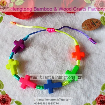 10pcs/lot rainbow color cord rosary bracelet/ fluorescent plastic bead bracelets for religious use
10pcs/lot rainbow color cord rosary bracelet/ fluorescent plastic bead bracelets for religious use