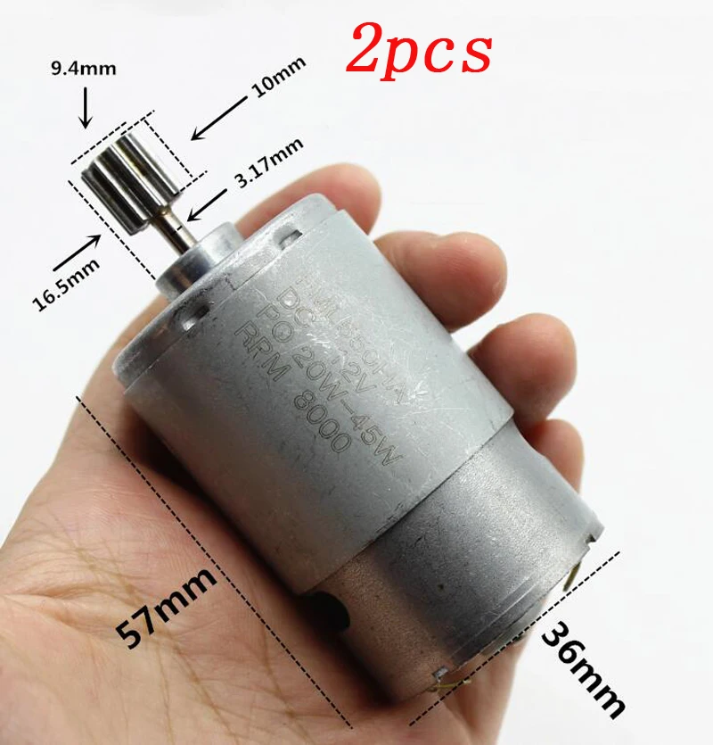 2pcs Micro Mini 550 Brushed Motor w/10T Teeth Gear fr DIY Electric Drill Handmade Parts Large Torque Engine DC 12V 8000RPM
2pcs Micro Mini 550 Brushed Motor w/10T Teeth Gear fr DIY Electric Drill Handmade Parts Large Torque Engine DC 12V 8000RPM