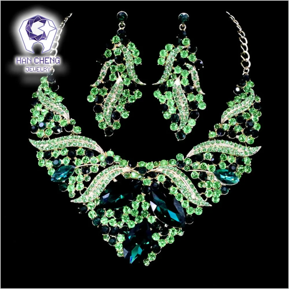 HanCheng Fashion Luxury Bohemian Rhinestone Created Crystal Statement length Golden Metal Necklace/Earrings For Women Jewelry
HanCheng Fashion Luxury Bohemian Rhinestone Created Crystal Statement length Golden Metal Necklace/Earrings For Women Jewelry