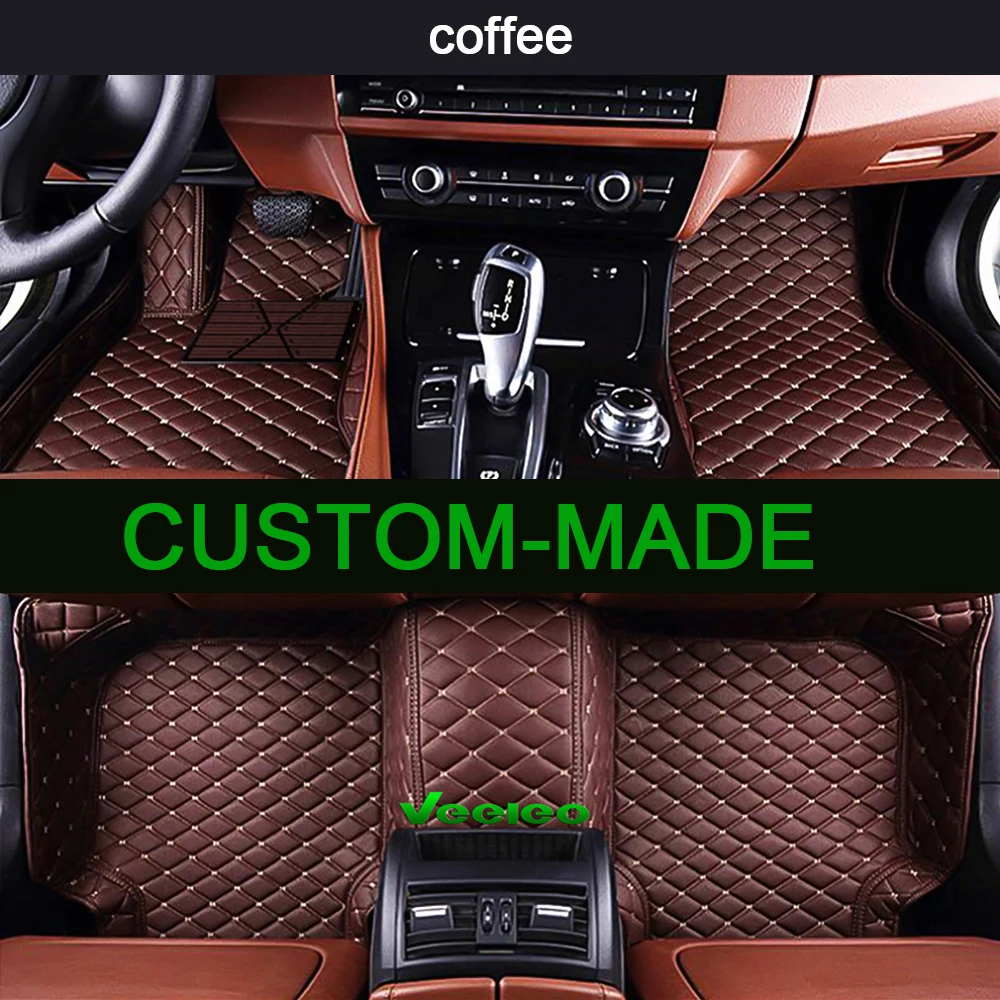 Veeleo 6 цветов кожаные автомобильные коврики для Toyota Sienna 7 мест 2011-2016 всепогодные