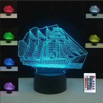 Sailing Sea Boat Ship 3D Illusion RGB Night Light Cafe Home Table Desk Party Decoration Lamp USB 10 Led lights Christmas lamps
Sailing Sea Boat Ship 3D Illusion RGB Night Light Cafe Home Table Desk Party Decoration Lamp USB 10 Led lights Christmas lamps