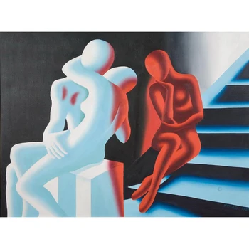 Modern abstract handmade painting Embracing and hot kissing nude on oil canvas for home decoration and wallpaper
Modern abstract handmade painting Embracing and hot kissing nude on oil canvas for home decoration and wallpaper