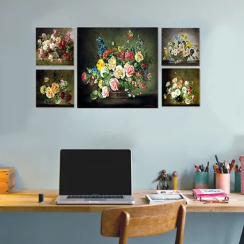 Real life Europe painting flowers art print combined modern classical wall modular picture for living room bedroom lobby hotel 
Real life Europe painting flowers art print combined modern classical wall modular picture for living room bedroom lobby hotel