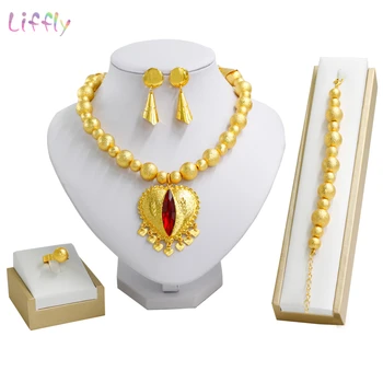 Morocco Fashion Jewelry Sets Red Crystal Necklace Gold Stud Earring Ring for Women New Year Party Gifts Round Shape Jewelry Set
Morocco Fashion Jewelry Sets Red Crystal Necklace Gold Stud Earring Ring for Women New Year Party Gifts Round Shape Jewelry Set