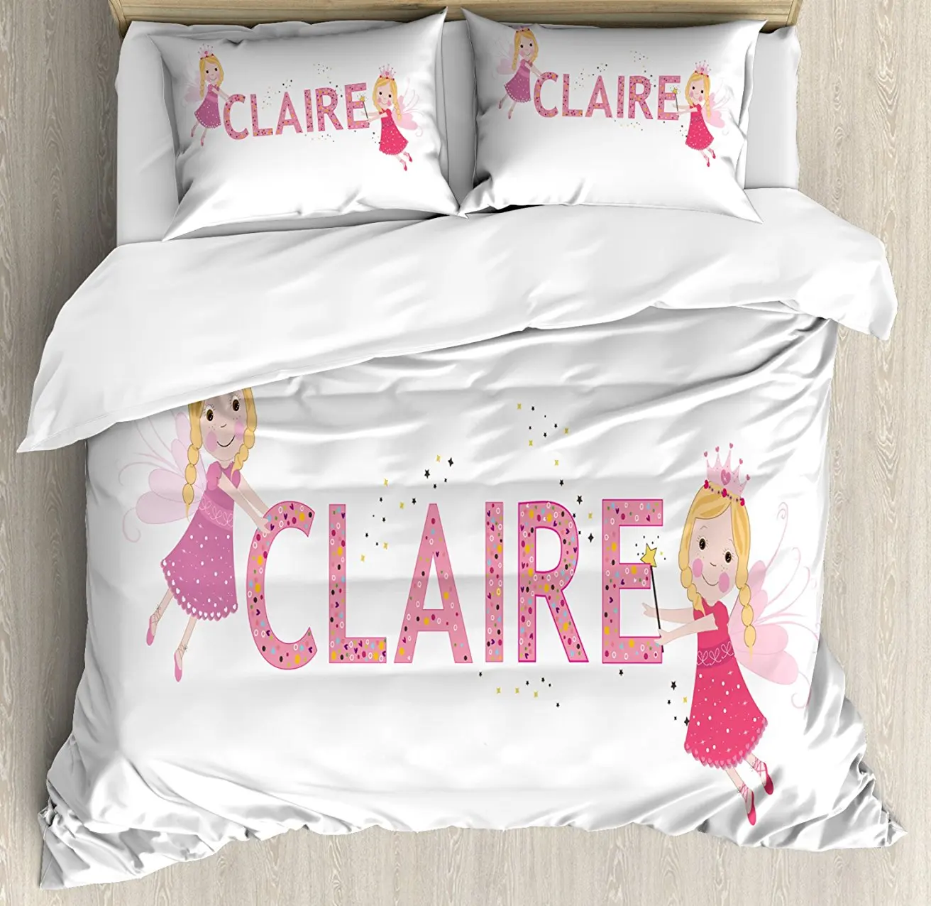 Claire Duvet Cover Set, Pastel Toned Colorful Arrangement of Fairy Tale Elements with Magic Wands and Wings 4 Piece Bedding Set
Claire Duvet Cover Set, Pastel Toned Colorful Arrangement of Fairy Tale Elements with Magic Wands and Wings 4 Piece Bedding Set