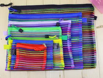 1PCS Office School Nylon Mesh Zipper Closure Stripe Paper Holder Document File Bag
1PCS Office School Nylon Mesh Zipper Closure Stripe Paper Holder Document File Bag