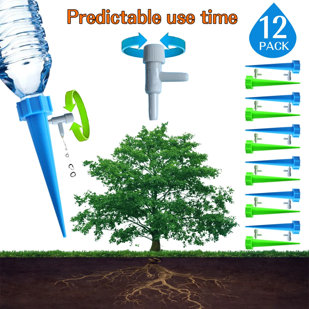 Auto Drip Irrigation System Automatic Watering Spike for Plants Flower Indoor Household Waterers Bottle Drip Irrigation
Auto Drip Irrigation System Automatic Watering Spike for Plants Flower Indoor Household Waterers Bottle Drip Irrigation