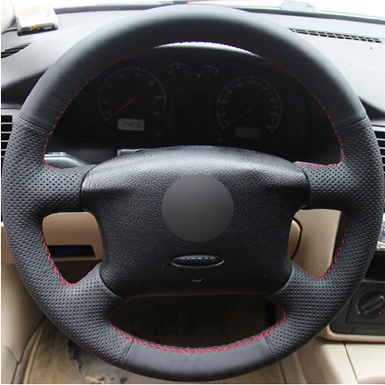 Top Leather Steering Wheel Hand-stitch on Wrap Cover For VolksWagen Passat B5 Golf 4 Skoda Octavia 1999-2005
Top Leather Steering Wheel Hand-stitch on Wrap Cover For VolksWagen Passat B5 Golf 4 Skoda Octavia 1999-2005