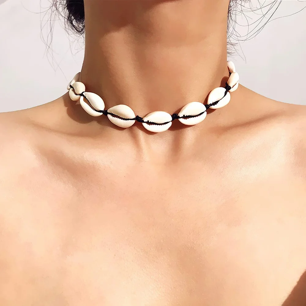 Boho SeaShell Choker Necklaces Adjustable Cowrie Shell Beads Rope Chain Necklaces for Women Ladies Beach Jewelry collares MN263
Boho SeaShell Choker Necklaces Adjustable Cowrie Shell Beads Rope Chain Necklaces for Women Ladies Beach Jewelry collares MN263