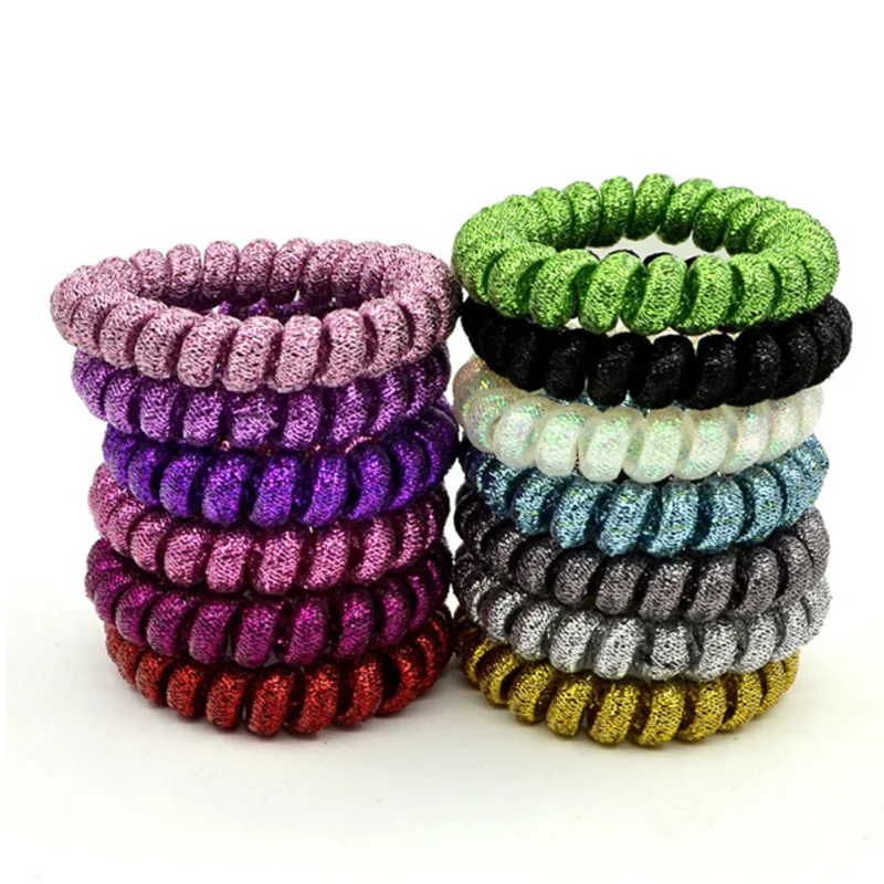 Glitter Elastic Hair Bands Girls Hair Accessories Rubber Band Headwear Hair Rope Spiral Shape Hair Ties Gum Telephone Wire
Glitter Elastic Hair Bands Girls Hair Accessories Rubber Band Headwear Hair Rope Spiral Shape Hair Ties Gum Telephone Wire