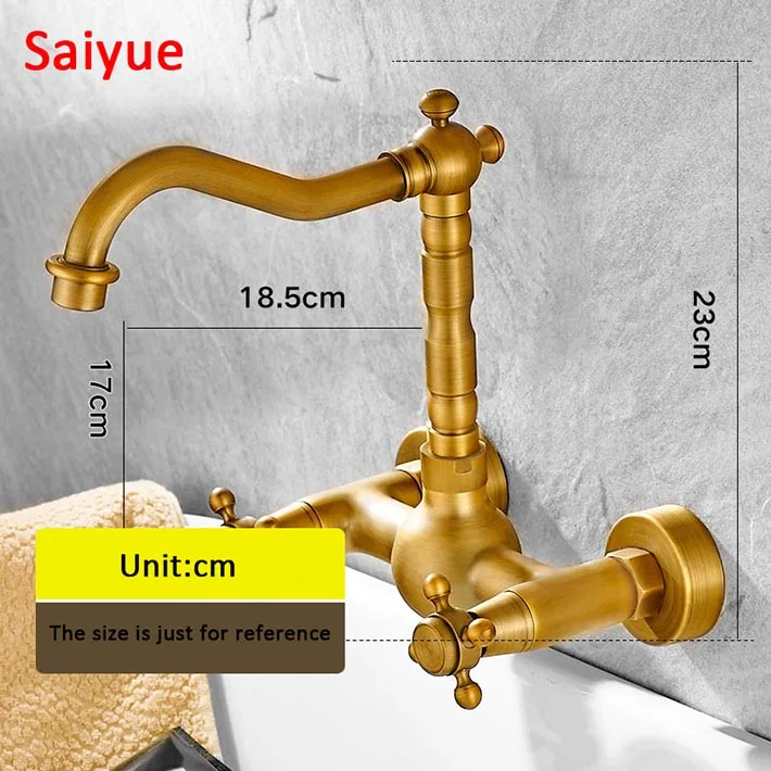 Ancient antique Wall Mounted Bathroom Basin Faucet Bronze Double Handle Hot and Cold Mixer Water Tap, Sink Swivel sprout kraan
Ancient antique Wall Mounted Bathroom Basin Faucet Bronze Double Handle Hot and Cold Mixer Water Tap, Sink Swivel sprout kraan