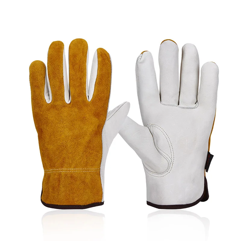 Work Gloves Cowhide Leather Men Working Welding Gloves Safety Protective Garden Sports Wear-resisting Gloves
Work Gloves Cowhide Leather Men Working Welding Gloves Safety Protective Garden Sports Wear-resisting Gloves
