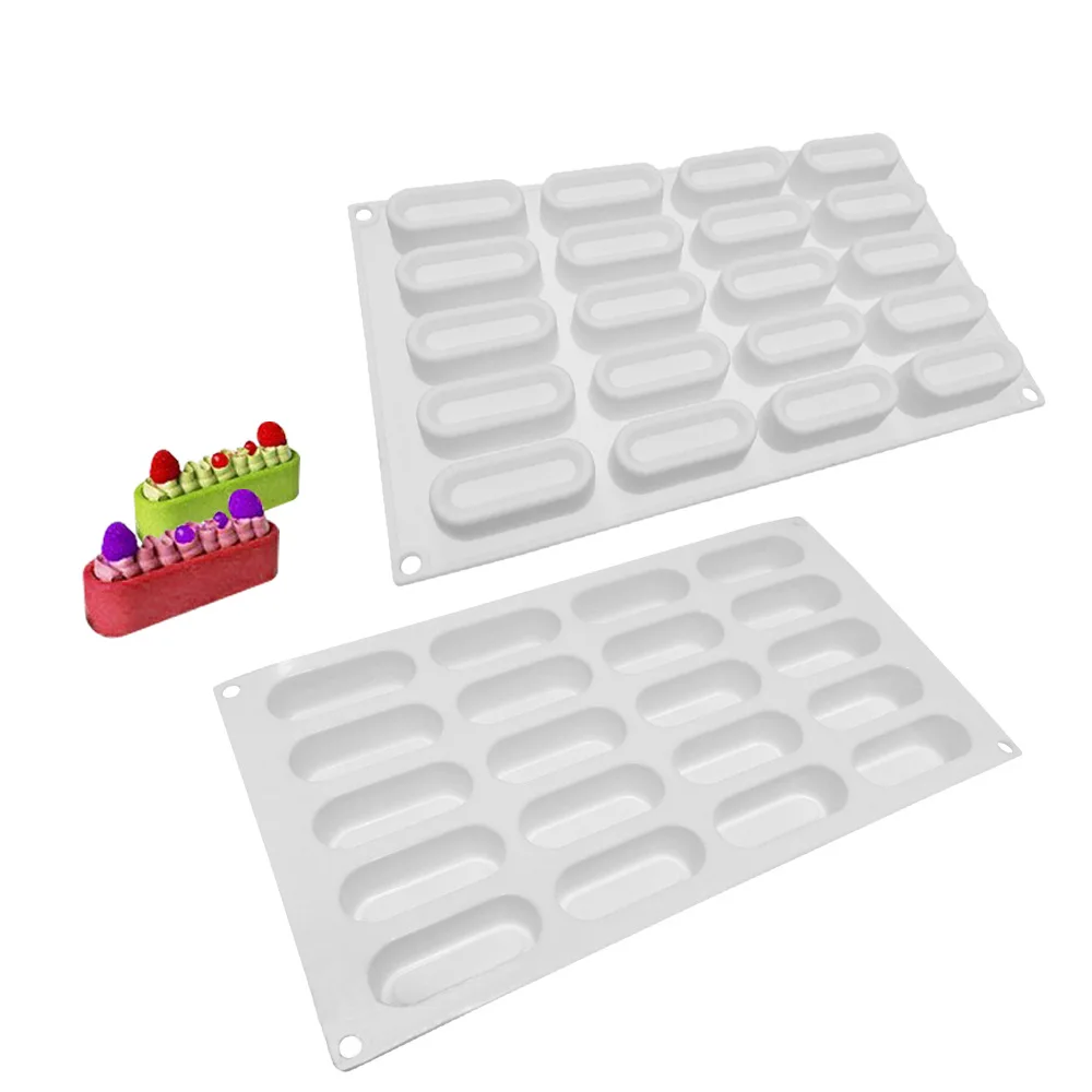 GODWJ Silicone 20 Holes Oval Cake Mold DIY Chocolate Mousse Dessert Bakeware 3D Candy Mould Non-stick Baking Decoration Tools
GODWJ Silicone 20 Holes Oval Cake Mold DIY Chocolate Mousse Dessert Bakeware 3D Candy Mould Non-stick Baking Decoration Tools