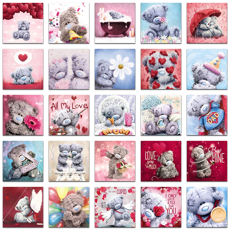 5D DIY Diamond painting Cross stitch Teddy Bear Full Square Diamond embroidery Cartoon animal Square Diamond mosaic love heart
5D DIY Diamond painting Cross stitch Teddy Bear Full Square Diamond embroidery Cartoon animal Square Diamond mosaic love heart