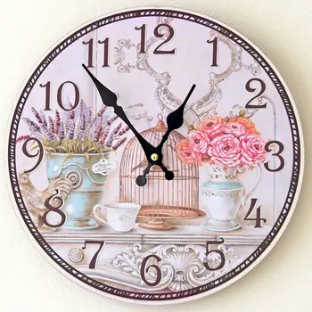 Creative Painted Birdcage 12Inch Home Decor Round Wooden Wall Clock Vintage Mute Wood Wall Kitchen Livingroom Decorations
Creative Painted Birdcage 12Inch Home Decor Round Wooden Wall Clock Vintage Mute Wood Wall Kitchen Livingroom Decorations