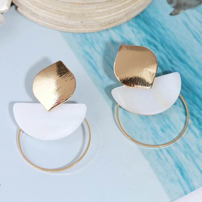 Boho Shell Geometric Drop Earrings For Women Bohemian Metal Leaf Hanging Earrings Trendy Round Dangle Earrings Jewelry Wholesale
Boho Shell Geometric Drop Earrings For Women Bohemian Metal Leaf Hanging Earrings Trendy Round Dangle Earrings Jewelry Wholesale