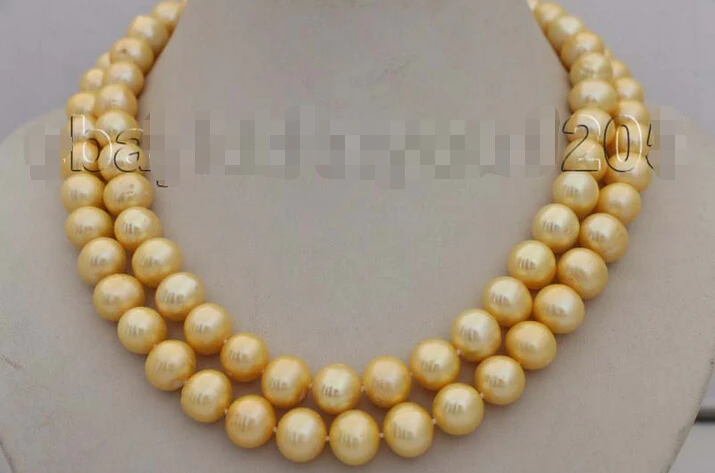 FREE shipping>>>>Double 18-19" Genuine Natural 12mm Golden Round pearl Necklace #f1898! 6.07
FREE shipping>>>>Double 18-19" Genuine Natural 12mm Golden Round pearl Necklace #f1898! 6.07