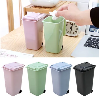 Mini Desktop Trash Can 4color Garbage Storage Box Living Room Coffee Table with Cover Small Paper Basket Plastic Garbage Bag
Mini Desktop Trash Can 4color Garbage Storage Box Living Room Coffee Table with Cover Small Paper Basket Plastic Garbage Bag
