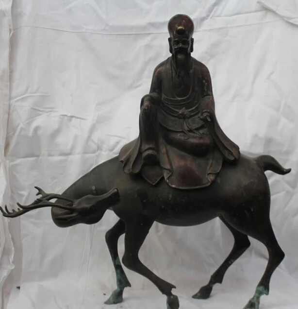 JP S0522 24" Chinese Purple Bronze Longevity Star Long Life God Ride Deer Statue Figure
JP S0522 24" Chinese Purple Bronze Longevity Star Long Life God Ride Deer Statue Figure