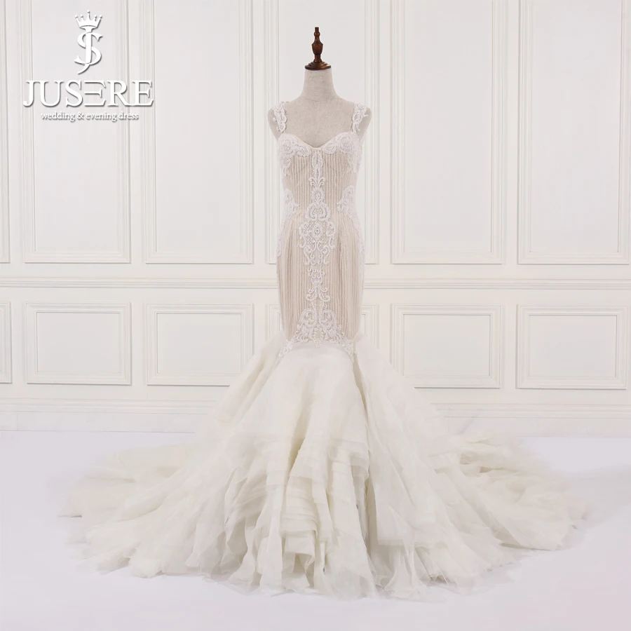 In Stock Robe De Mariee Straps Sweetheart Beading Mermaid Bridal Dresses Ruffle Skirt Organza Wedding Dress 2018 Fast Shipping
In Stock Robe De Mariee Straps Sweetheart Beading Mermaid Bridal Dresses Ruffle Skirt Organza Wedding Dress 2018 Fast Shipping