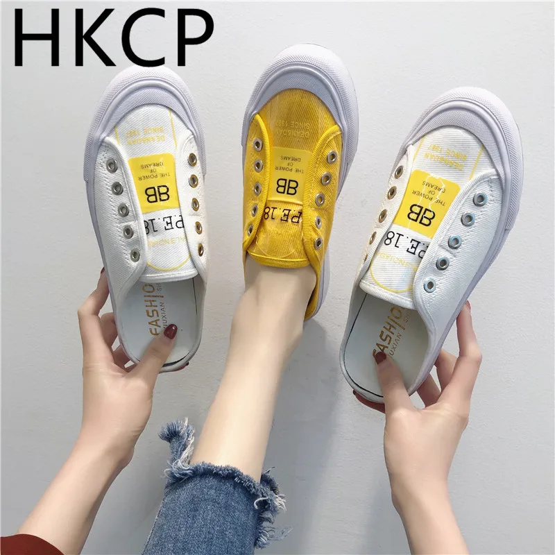 HKCP Fashion 2019 summer shoes without LACES loafers baotou slippers canvas shoes women's slippers pedal board shoes C224
HKCP Fashion 2019 summer shoes without LACES loafers baotou slippers canvas shoes women's slippers pedal board shoes C224