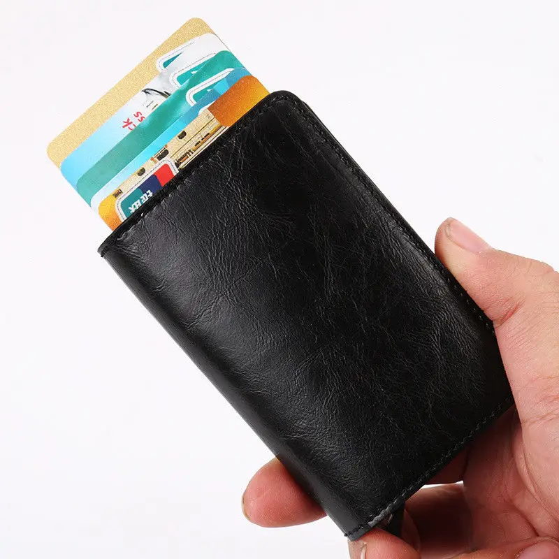 Aluminium Security Wallet Bank Card Credit Card Case Holders PU leather shell NEW
Aluminium Security Wallet Bank Card Credit Card Case Holders PU leather shell NEW