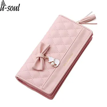 Ladies Leather Wallet Women Card Holder Pu Leather Bow Purse Female Zipper Large Vintage Credit Card Purse A2245
Ladies Leather Wallet Women Card Holder Pu Leather Bow Purse Female Zipper Large Vintage Credit Card Purse A2245