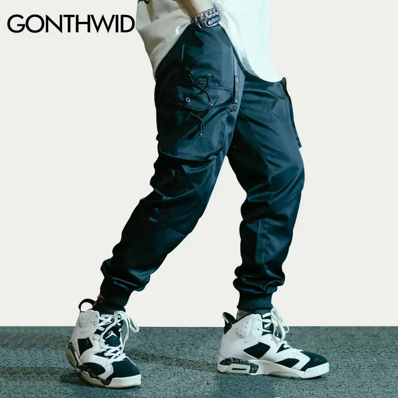 GONTHWID Side Zipper Pocket Ribbon Cargo Harem Pants Hip Hop Joggers Streetwear Pants Sweatpants Men 2019 Autumn Casual Trousers
GONTHWID Side Zipper Pocket Ribbon Cargo Harem Pants Hip Hop Joggers Streetwear Pants Sweatpants Men 2019 Autumn Casual Trousers