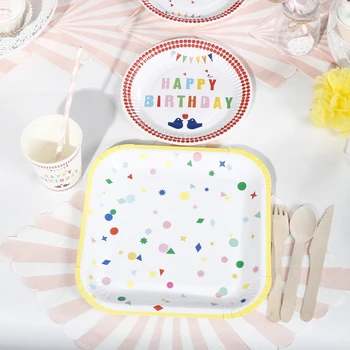Riscawin 90pcs Happy Birthday Paper Plates Birthday Party Decoration For 10 Packs Disposable Tableware Set Baby Shower Supplies
Riscawin 90pcs Happy Birthday Paper Plates Birthday Party Decoration For 10 Packs Disposable Tableware Set Baby Shower Supplies