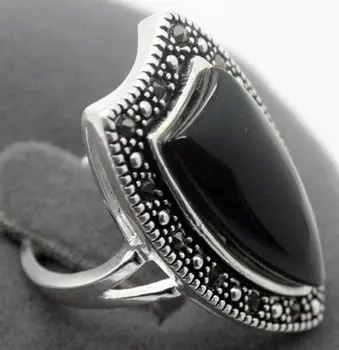 14*26mm nice 925 SILVER NANTURAL BLACK Natural jade MARCASITE DROP RING SIZE 7/8/9/10
14*26mm nice 925 SILVER NANTURAL BLACK Natural jade MARCASITE DROP RING SIZE 7/8/9/10