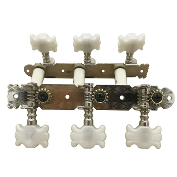 New 1 Pair Silver+white Classical Guitar Assembly Tuner Tuning Keys Pegs Machine Head
New 1 Pair Silver+white Classical Guitar Assembly Tuner Tuning Keys Pegs Machine Head