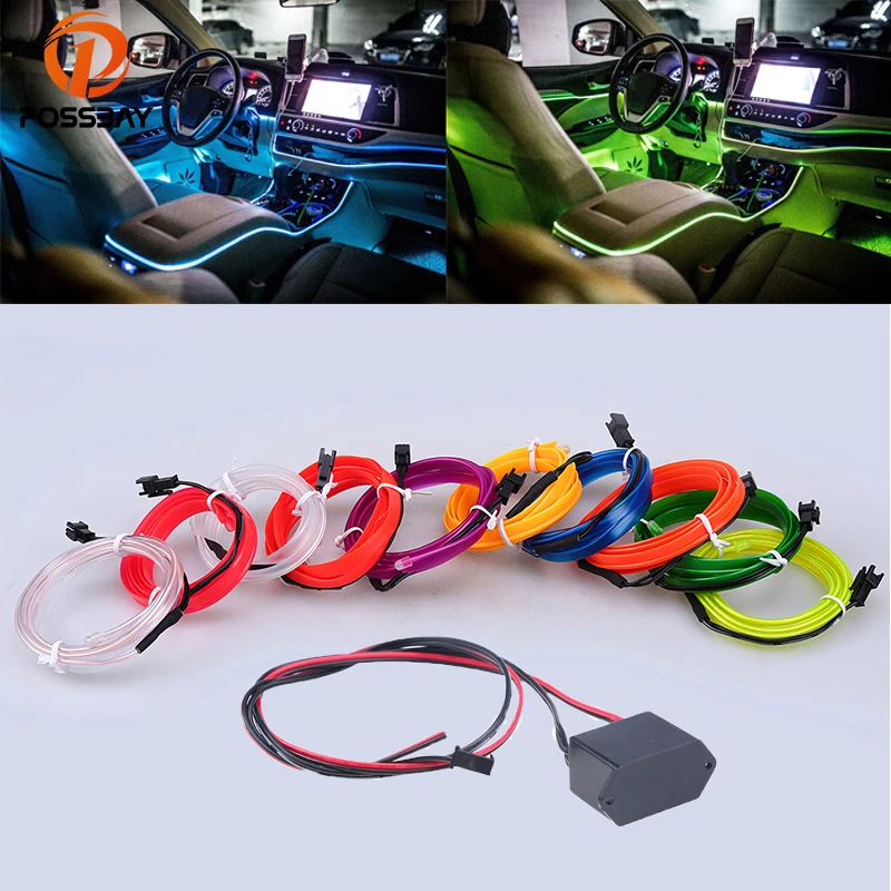 POSSBAY 1M Auto Car Interior LED EL Wire Rope Tube Line Flexible Neon Light Glow El Salon Flat 12V Strip Pathway Lighting
POSSBAY 1M Auto Car Interior LED EL Wire Rope Tube Line Flexible Neon Light Glow El Salon Flat 12V Strip Pathway Lighting